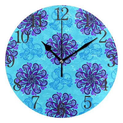 

Wall Clock Arabic Numerals Design Boho Decorative Ornament Round