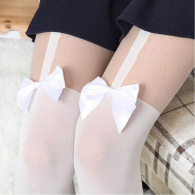 

Black Sexy Women Girl Bowknot Pattern Temptation Pantyhose Stockings Tights New