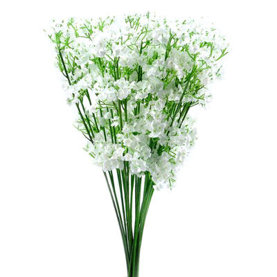 

UpperX 12 Stems Artificial White Gypsophila Silk Flower Bunch Babys Breath