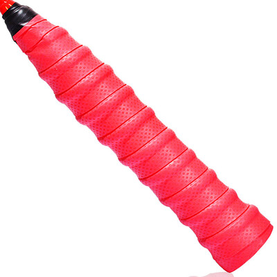 

Liang Jian badminton racket pressure point keel handmade tennis racket sweat banded fish pole handle leather red 1