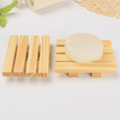 

MyMei Natural Wood Tray Holder Bath Shower Plate Bathroom DIY Wooden Soap Dish Storage