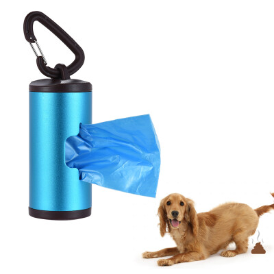 

Colorful Pet Poop Holder Dog Waste Dispenser Aluminum Alloy Tube Includes 15pcs Waste Bags Refillable