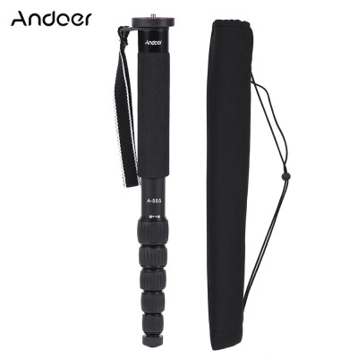 

Andoer A-555 6-Section Compact Portable Photography Aluminum Alloy Monopod Unipod Stick for Nikon Canon Sony Pentax Camera Max Lo