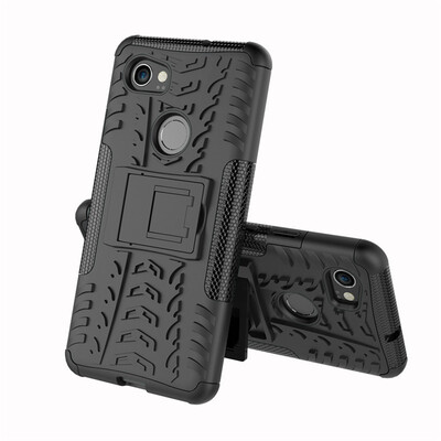 

Fivice Google Pixel 2 XL Case TPU anti-fall tire pattern back clip bracket phone case