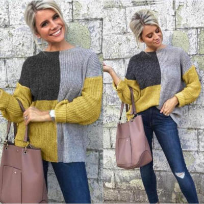 

Womens Long Sleeve Loose Winter Warm Sweater Casual Jumper Pullover Tops S-XL