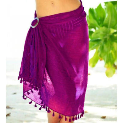 

New Womens Beach Bikini Cover up Swim Skirt Wrap Sarong Beachwear Cover Dress