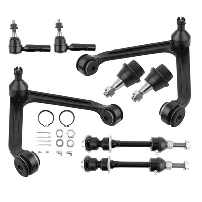 

8pc Front Upper Control Arm Lower Ball Joint Tie Rod End Sway Bar Suspension Kit Fit for 2002-05 Dodge Ram 1500 2WD 5-Lug Only