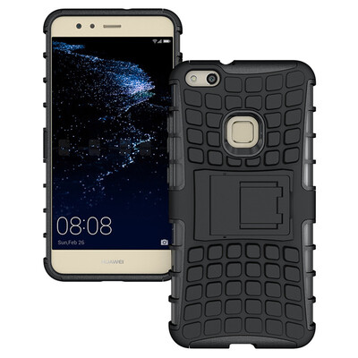 

Fivice Huawei P10 Lite Case TPU anti-fall tire pattern back clip bracket phone case