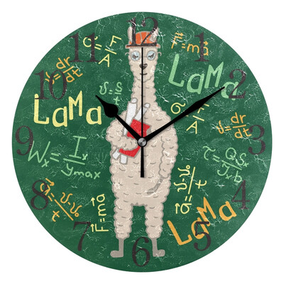 

Wall Clock Arabic Numerals Design Lama-Engineer Round