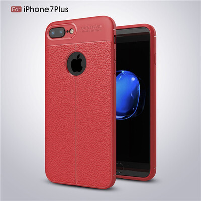 

Fivice iphone 7 plus case Luxury leather TPU silicone anti-fall soft shell phone case