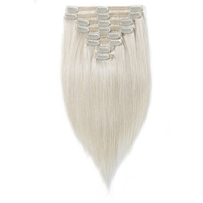 

Clip in 100 Remy Human Hair Extensions double weft Grade 7A Quality Full Head 8pcs 18clips Soft Silky Straight for Women