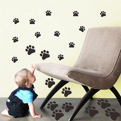 

PAW PRINT STICKERS x 22 Any Colour Car Wall Art Decals Graphics Cat Dog 99LXL