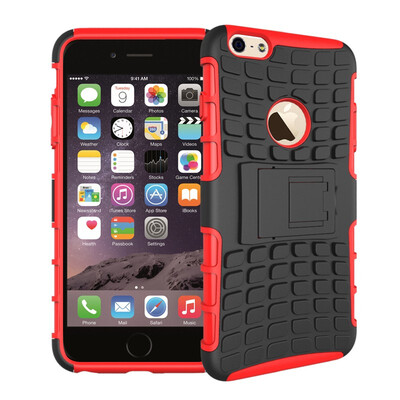

Fivice iPhone 6 Plus 6S PLUS Case TPU anti-fall tire pattern back clip bracket phone case