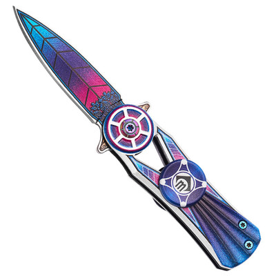 

Folding Blade Cutting Tool with Multifunctional Finger Gyro Pocket Survival EDC Foldable Cutter Tools Outdoor Stainless Steel Spin