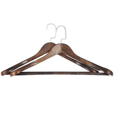 

Jingdong supermarket Qiao world hanger luxury solid wood hanger men&39s clothing racks 2 installed QTX8322
