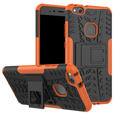 

Fivice Huawei Nova 3i Case TPU anti-fall tire pattern back clip bracket phone case
