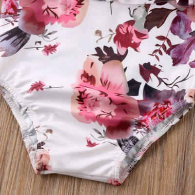

UK STOCK Baby Girls Kids One Piece Floral Print Bikini Suit Swimwear Swimsuit