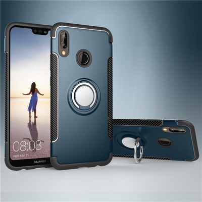 

Fivice Huawei P20 lite case PC metal ring shell magnetic car bracket TPU phone case