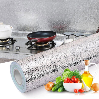 

Waterproof Oil Proof Aluminum Foil Self Adhesive Wall Sticker NEW