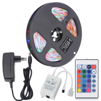 

HML 5M Water-proof 24W RGB 2835 SMD 300 LEDs Strip Light with 24 Keys Remote Control&EU Adapter