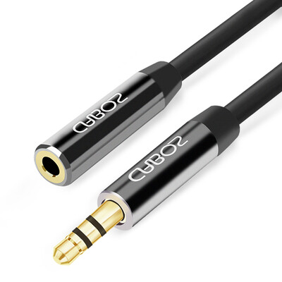 

Ferguson cabos F00802 headphone extension cord 35mm audio extension cord computer headset extension line 2 m metal black