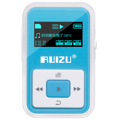 

Rui RUIZU X12 8G blue sports clip HIFI lossless music MP3 MP4
