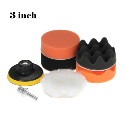 

7PCS Brand New 3" 80mm Car Polishing Pads Waxing Buffing Pad Sponge Kit Set for Car Polisher Buffer Waxer Sander Polishing Waxing