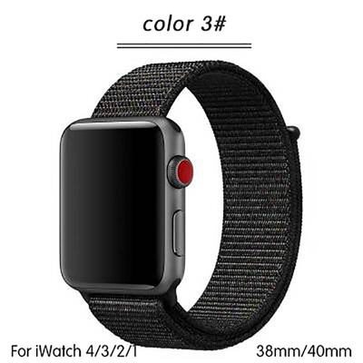 

Kebbit Nylon Sport Band for Apple Watch Series 4 3 2 1 38MM 42mm 40MM 44mm Soft Breathable Watch Strap Colorful iWatch Bands