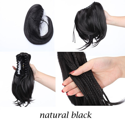 

Adjustable Messy Style Ponytail Hair Extension with Jaw Claw Synthetic Hair-Piece&Braids Ponytail hair