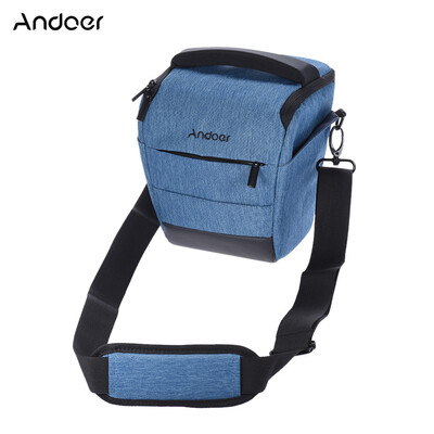 

Andoer Portable DSLR Camera Shoulder Bag Sleek Polyester Camera Case for 1 Camera 1 Lens&Small Accessories for Canon Nikon Son