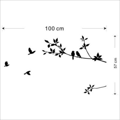 

Wall Sticker Vinyl Art Decals Room Home Decor Removable Mural Black Tree Birds