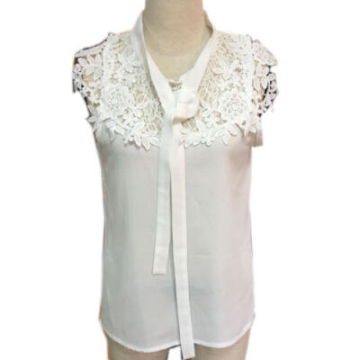 

FashionWomens Summer Lace Vest Top Sleeveless Blouse Casual Tank Tops T-Shirt