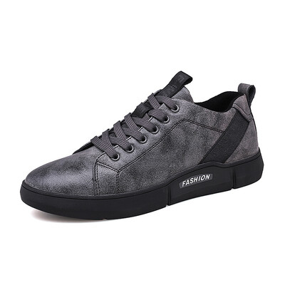 

Mens Shoes Fashion Casual Leather Walking Shoes Breathable Light Shoes Slip Resistant Shoes Black Grey Size 39-44