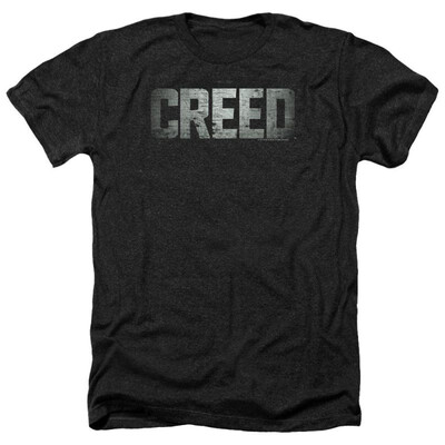 

Creed Drama Boxing Sports Movie Distressed Logo Black Adult Heather T-Shirt Tee