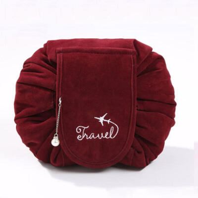 

Toiletry Drawstring Cosmetic Bag Makeup Quick Pack Portable Velvet Handbag UK