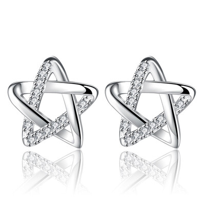 

Star Earrings For Women Fashion Bride Party Jewelry Cubic Zirconia Female Anniversary Gift B95