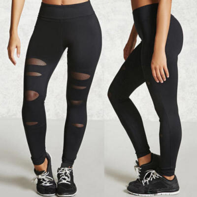 

Women Yoga Fitness Leggings Running Gym Stretch Sports High Waist Pants Trousers