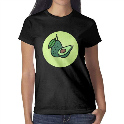 

Melinda Avocados Fresh Womens Black t Shirts Fashion Pretty Women Cotton tee Shirts