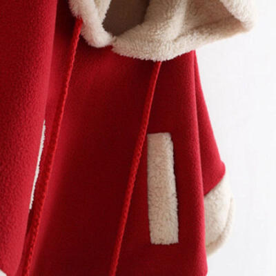 

Deer Kids Baby Girls Fleece Cape Hooded Coat Cloak Jacket Outerwear Xmas Clothes