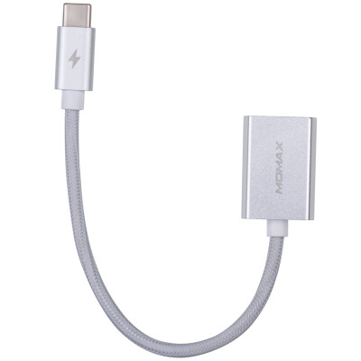 

Mo Миши (MOMAX) Type-C для USB OTG женского кабеля адаптера поддерживает MacBook музыку, как телефон проса 5 Meizu Pro доступ U диска мыши и клавиатуры 18см серебра