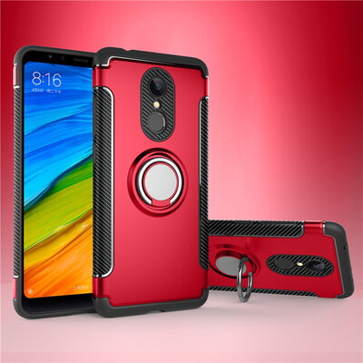

Fivice Xiaomi Redmi 5 case PC metal ring shell magnetic car bracket TPU phone case