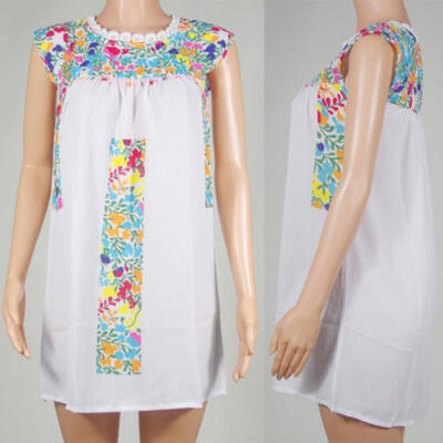 

UK Stock Women Floral Sleeveless Ladies Summer Party Holiday Short Mini Dress