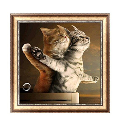 

UpperX Romantic Cats 5D Diamond Embroidery Painting Cross Stitch Craft Decoratio DIY Home Decor 30X30 Cm