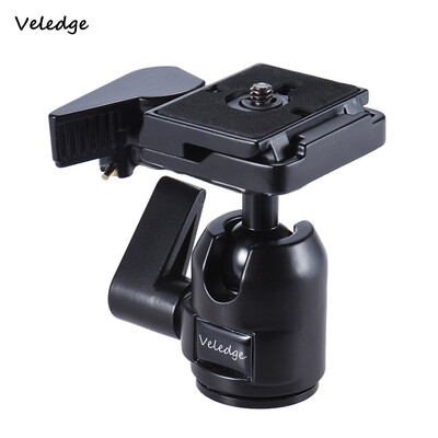 

Veledge Pro Aluminum Alloy Photography Panoramic Ball Head Ballhead w Quick Release Plate Base 14" Screw Max Load Capacity 10kg