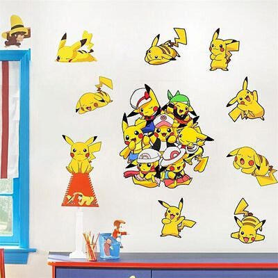 

Pokemon Go Jeu Pikachu Mignon Autocollants Murales Art Mural Autocollant Vinyle
