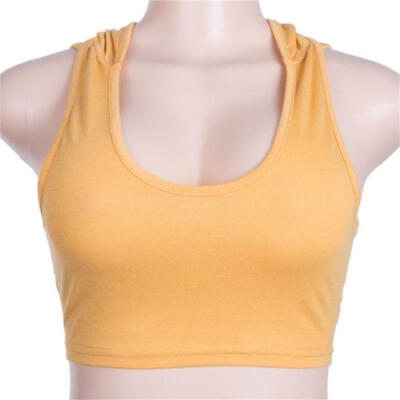 

Womens Sexy Fashion Sleeveless Crop Top Hoodies Activewear Tank T-Shirt