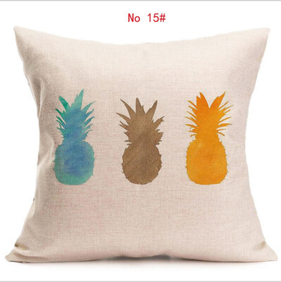 

Cushion cover complete picture of pineapple linen pillow cover geometry square decorative pillows