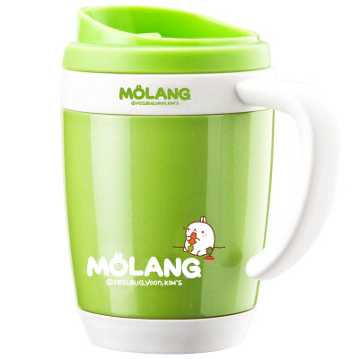 

[Jingdong Supermarket] Taifu High (TAFUCO) Insulation Cup Cute MOLANG Children's Cup Women's Office Cup with handle T-1321 Green 300ml