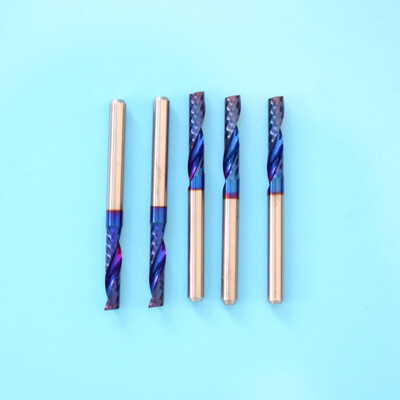 

10pcs 3175 Shank Blue Coated CNC End Mills Carbide Milling Cutter Router Bit For Milling Machine PCB Engraving
