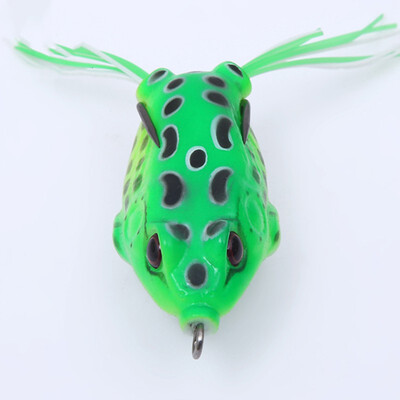 

2PC soft tube bait japan plastic fishing lures frog lure treble hooks Topwater ray frog 65CM 14g artificial soft bait